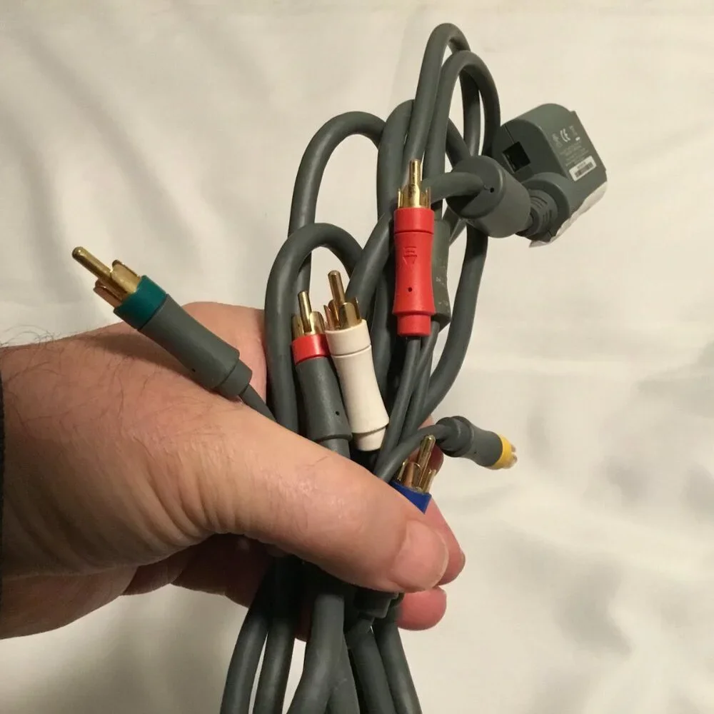 Official Microsoft Xbox 360 Audio Video AV Component HD Cable Cord! ~ Authentic!